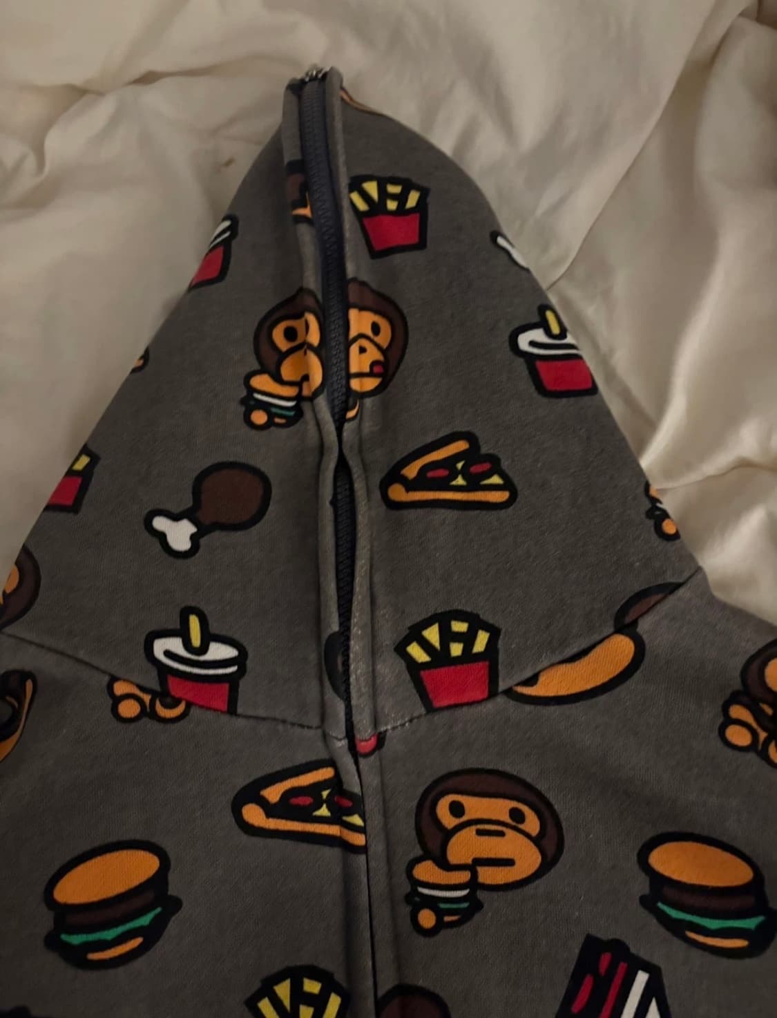 BAPE 마일로 후드집업 회색m 상품이미지3