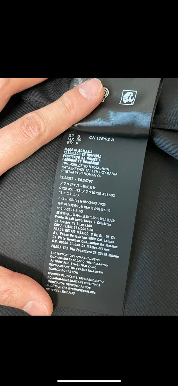프라다 리나일론 반팔셔츠 s 상품이미지6
