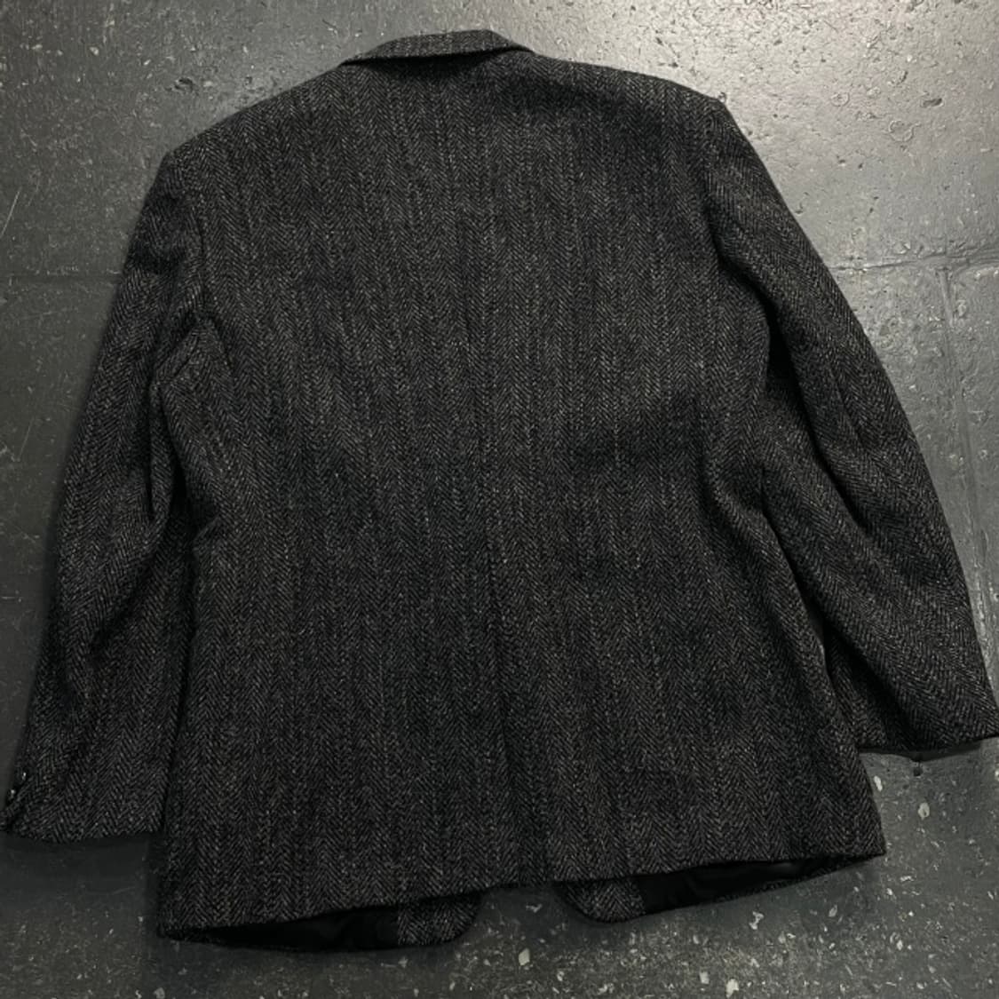 100 캐나다 빈티지 해리스 트위드 해링본 울 블레이저 자켓  상품이미지5