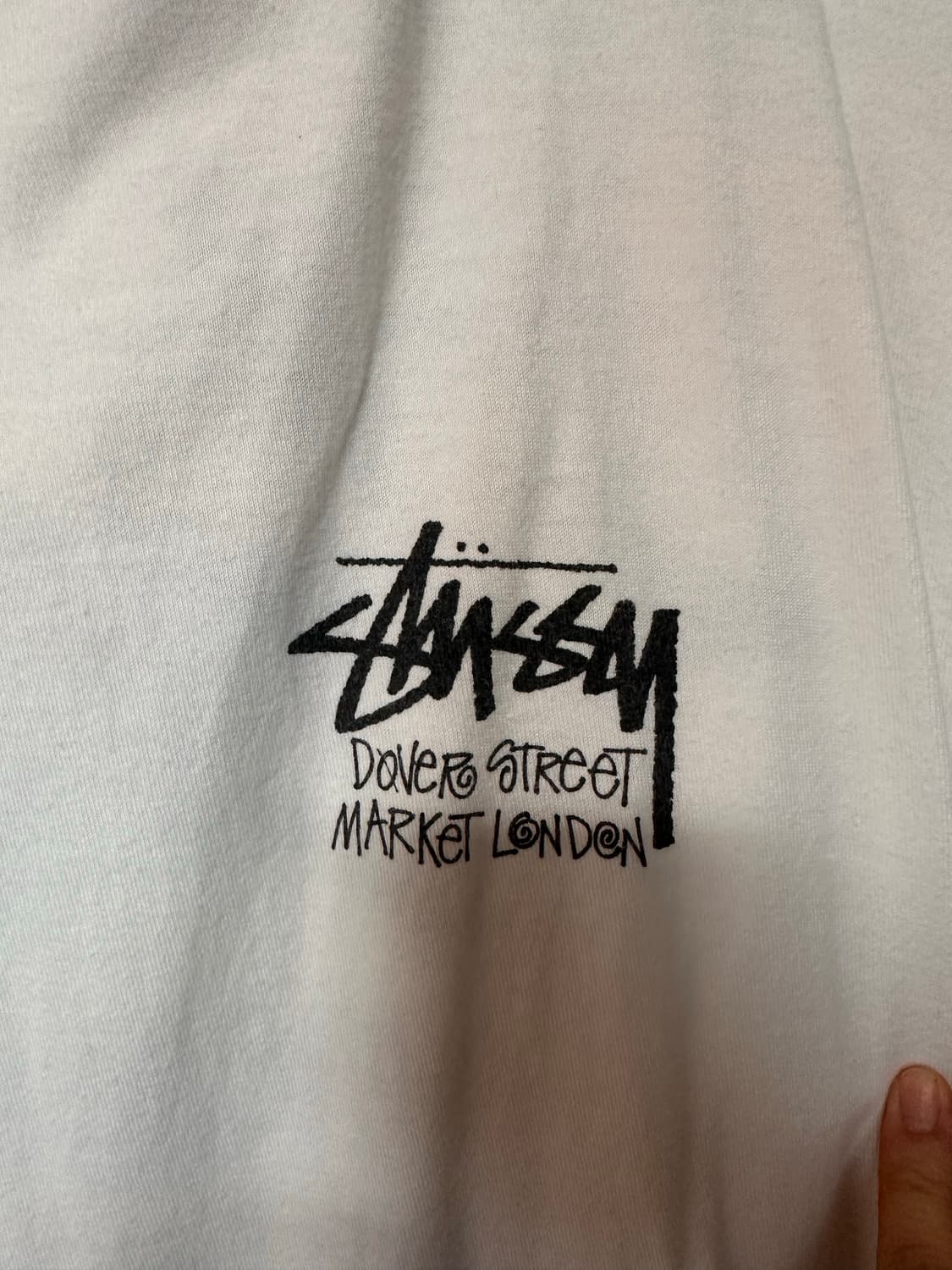 L) 스투시 스탁 도버 스트리트 마켓 런던 티셔츠 화이트 상품이미지4