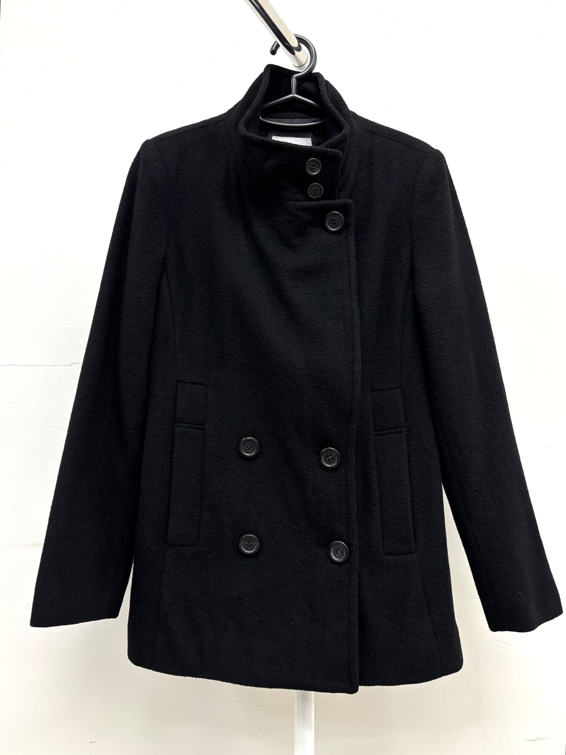 빈티지 블랙 하프 코트 상품이미지5