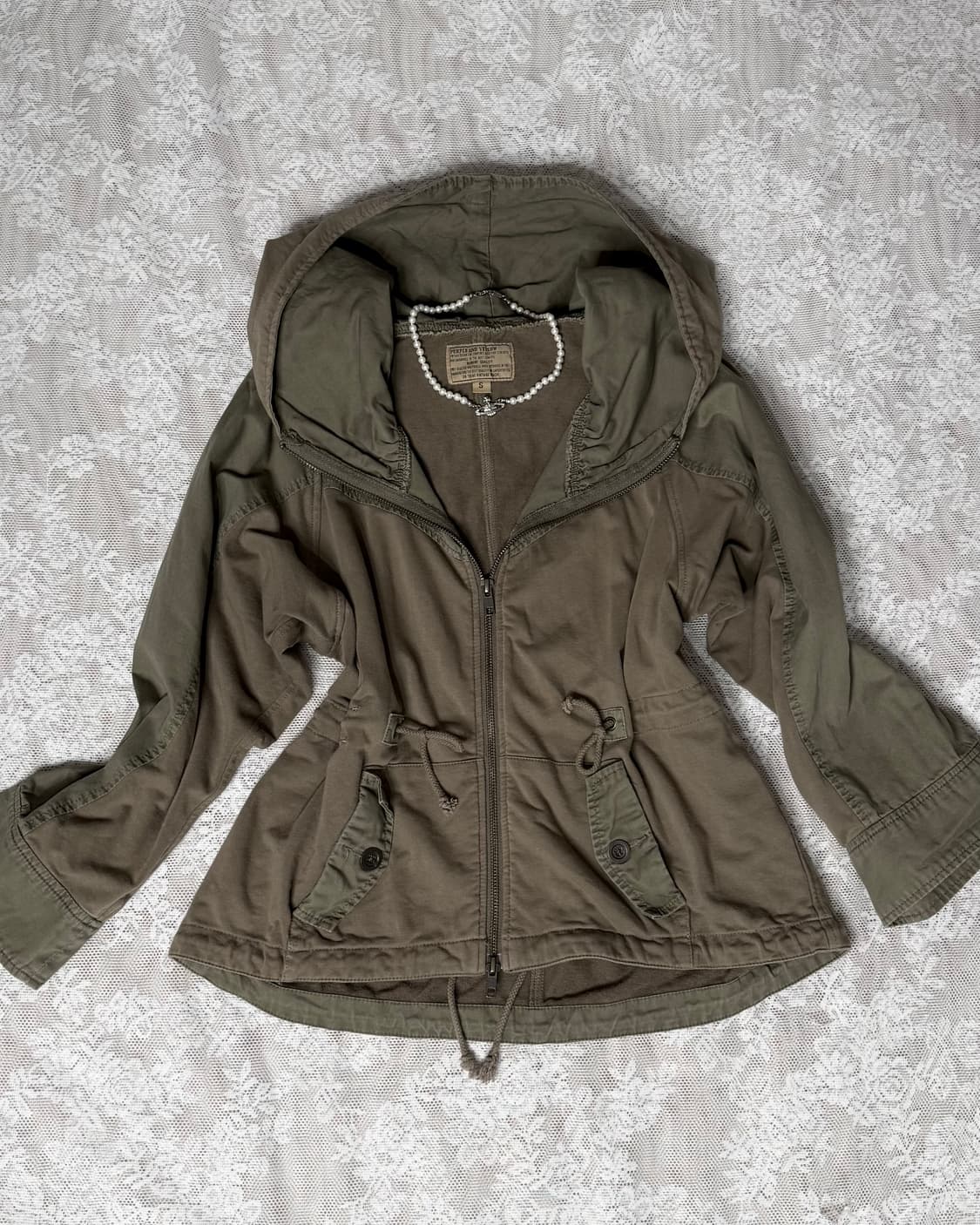 카키 브라운 & 민트 야상 자켓 세트 🐻 상품이미지2