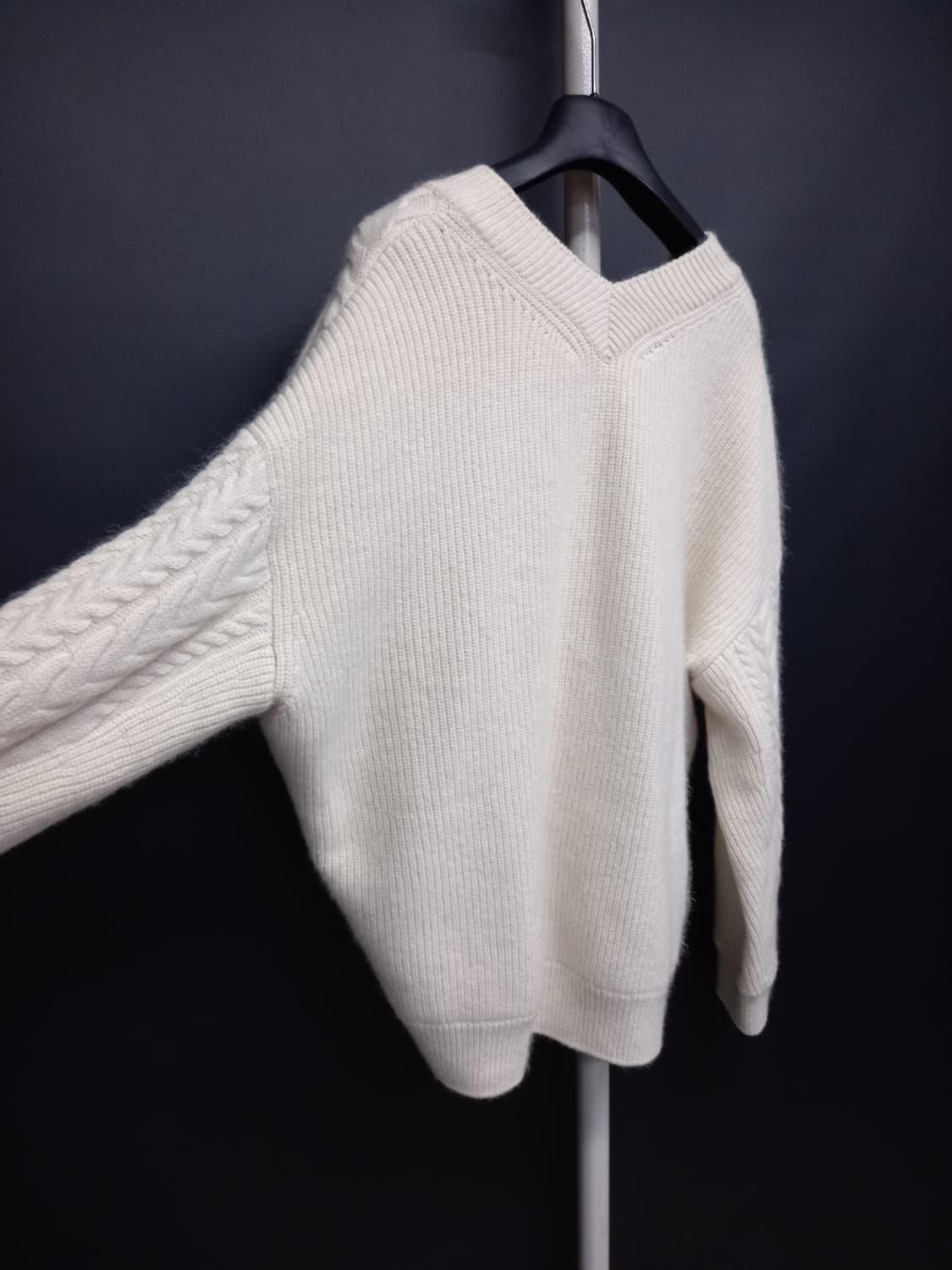 시스템 춘추동 아이보리 모 니트 풀오버 F 33-77 상품이미지7