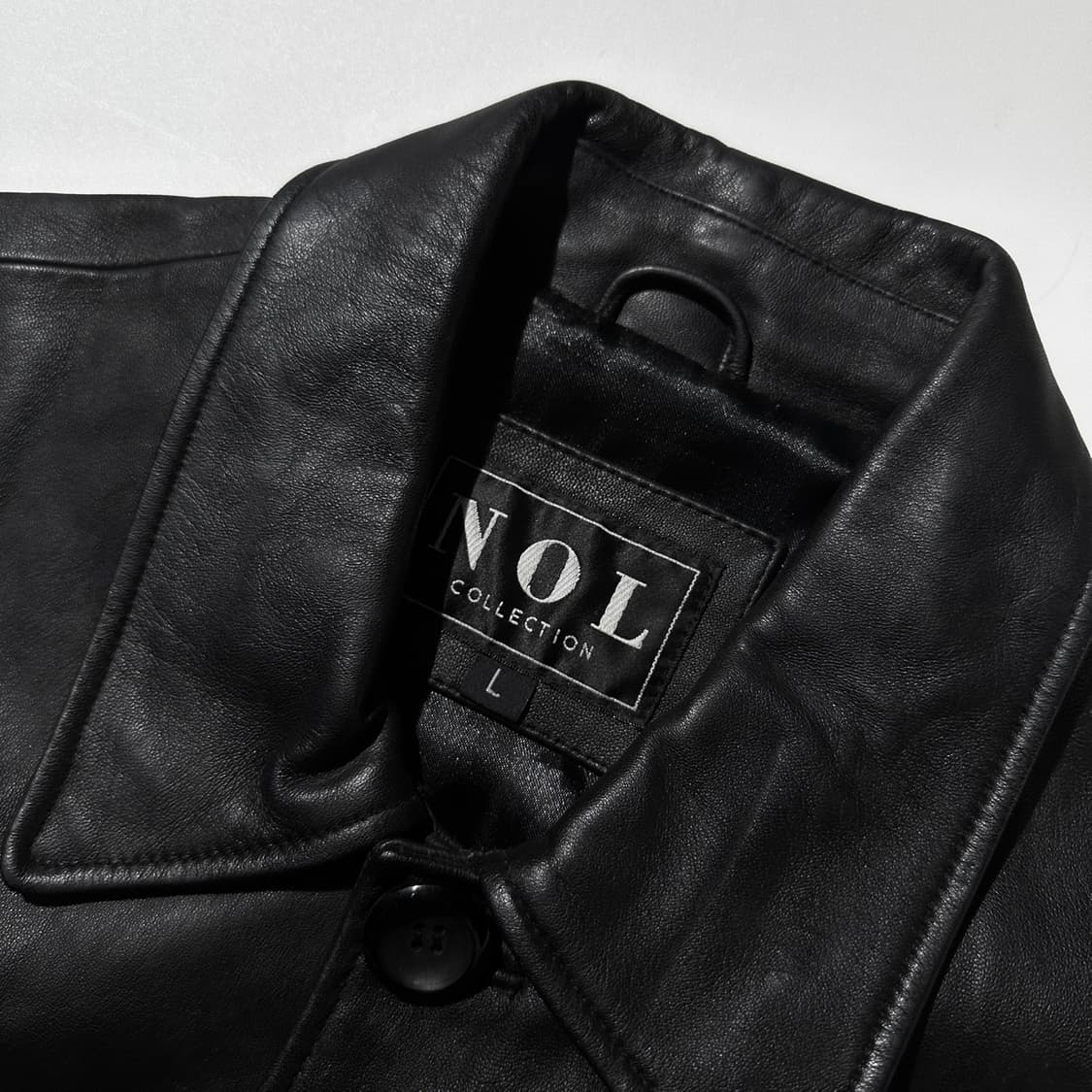 NOL 램스킨 레더 싱글 레더 카코트 자켓 블랙 상품이미지4