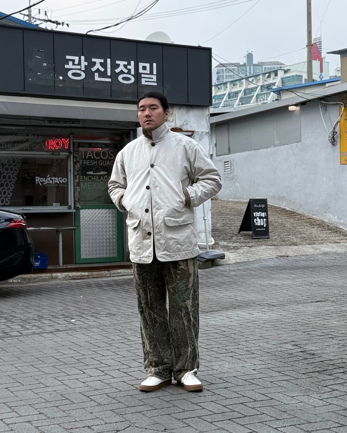 90-00‘s 엘엘빈 코튼 필드 자켓 XL 상품이미지8