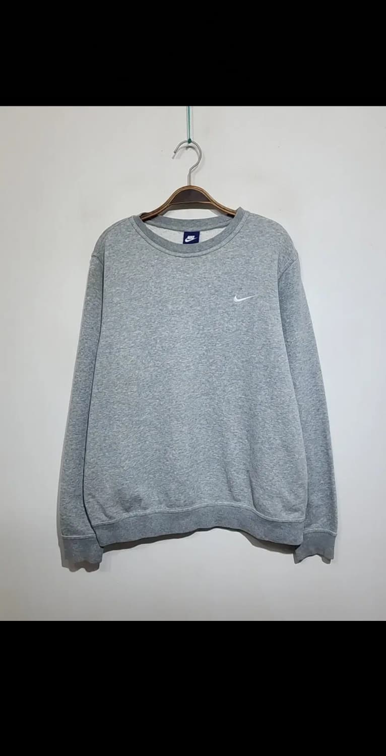 (XL) 나이키 기모 맨투맨 그레이 스우시 스웨트 티셔츠  상품이미지1