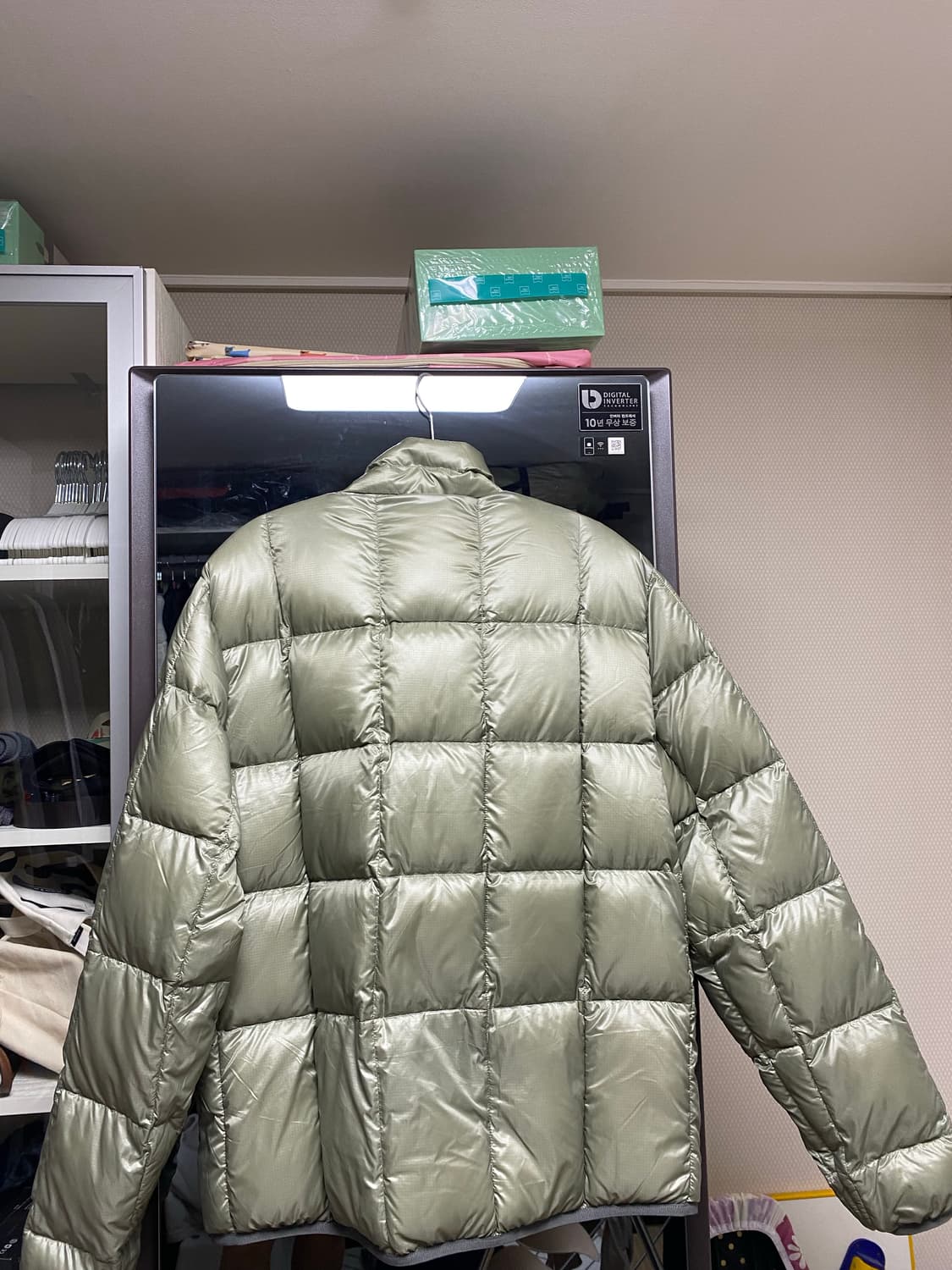 L) 디스이즈네버댓 퍼텍스 라이트 다운 세이지 그린 새상품 상품이미지5