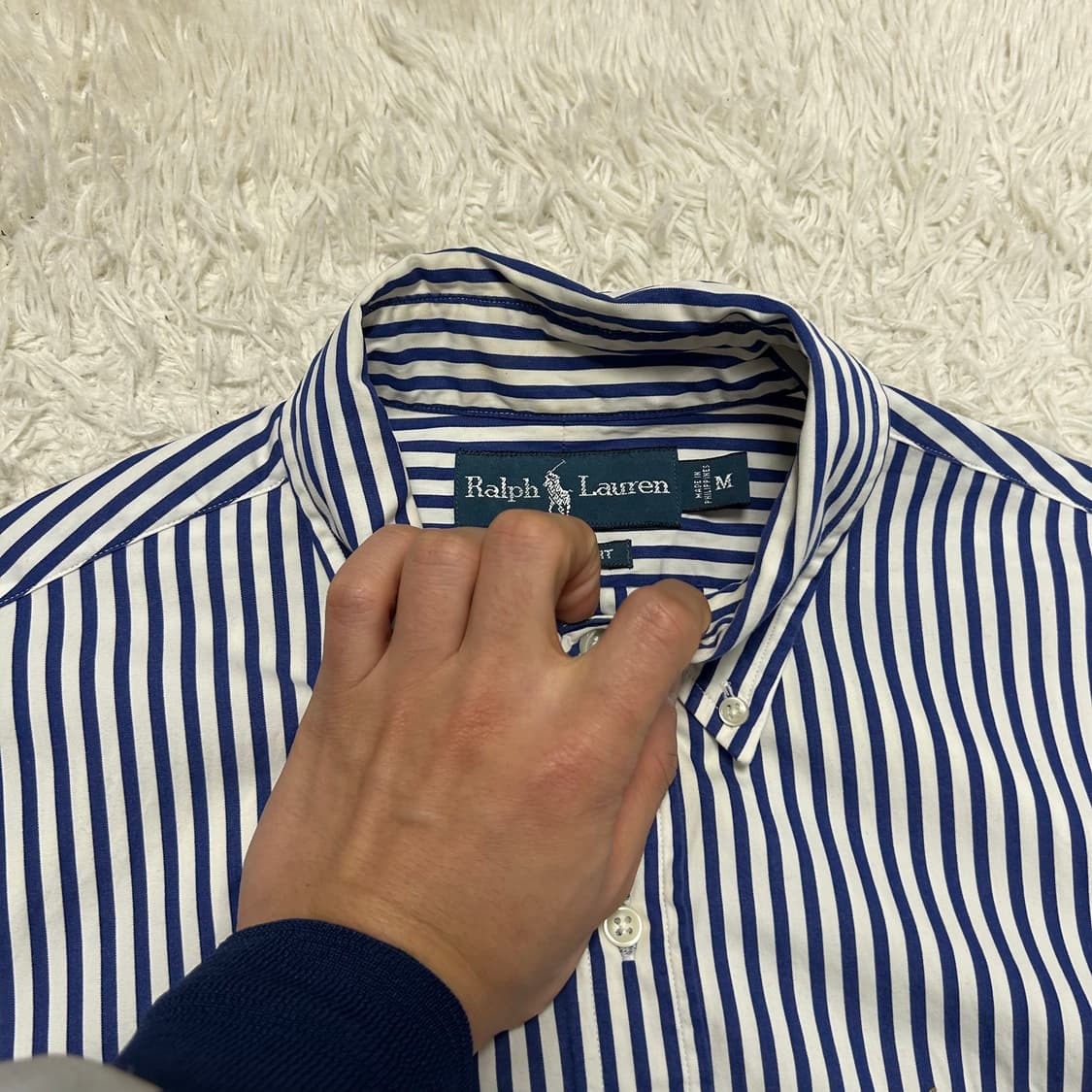 Polo Blue Stripe Triple Pony Shirt 상품이미지6