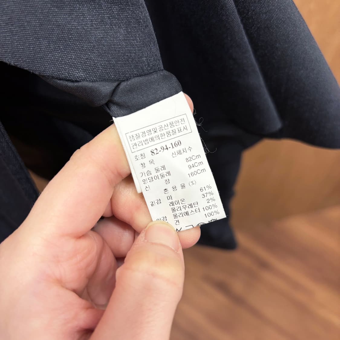 마인 긴팔 자켓 싱글 브레스티드 노치드 라펠 원 버튼 디테일 블랙 상품이미지9