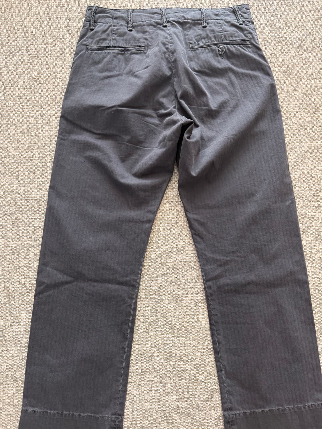 RRL 가먼트다이 헤링본 필드 팬츠 블랙 30x30 상품이미지8
