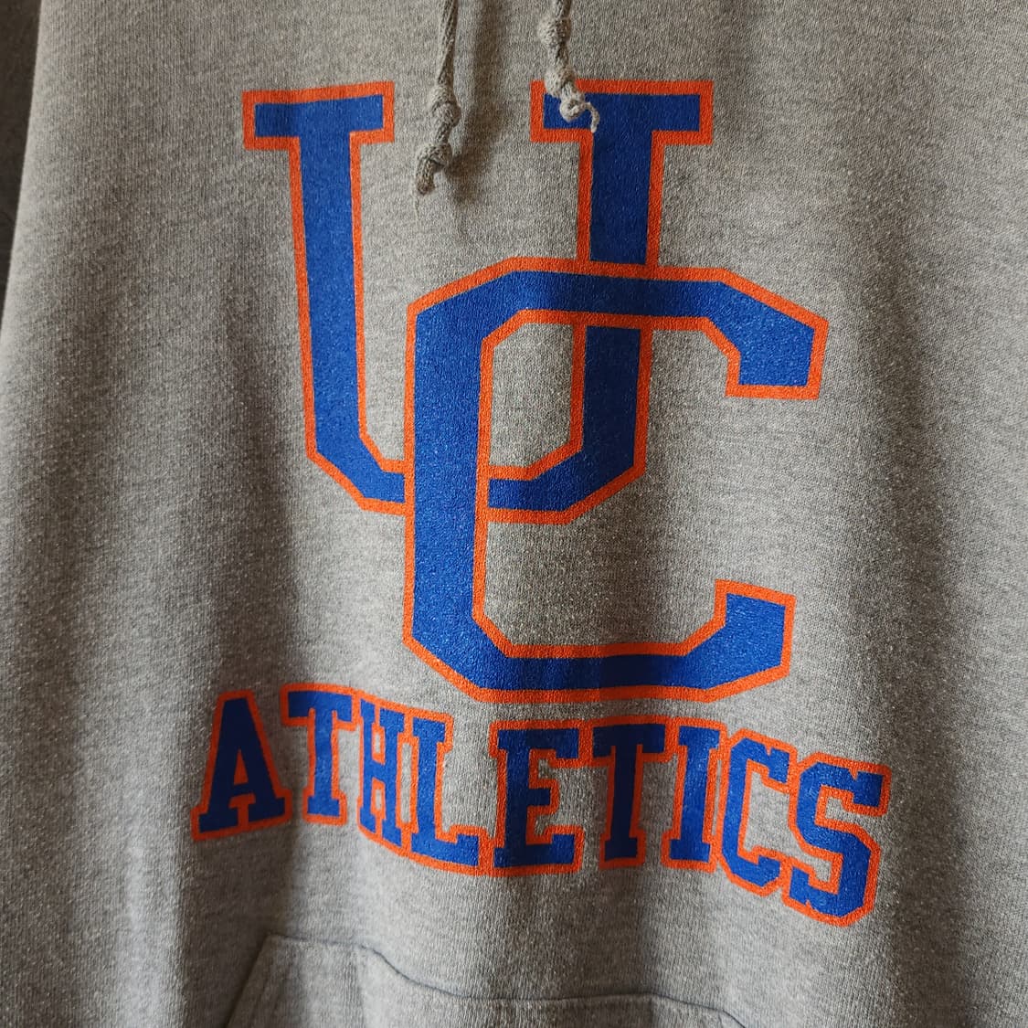 90s 러셀 후드 스웻셔츠 빈티지 레터링 그레이 상품이미지5