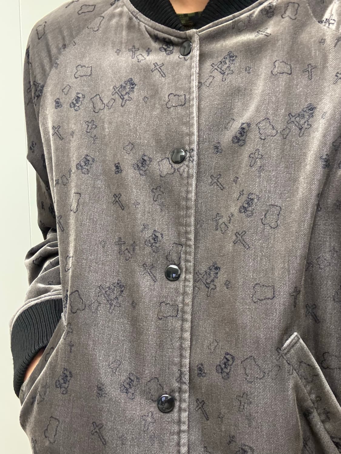 언더커버 2002aw 테디베어 벨루어 봄버 L 상품이미지6