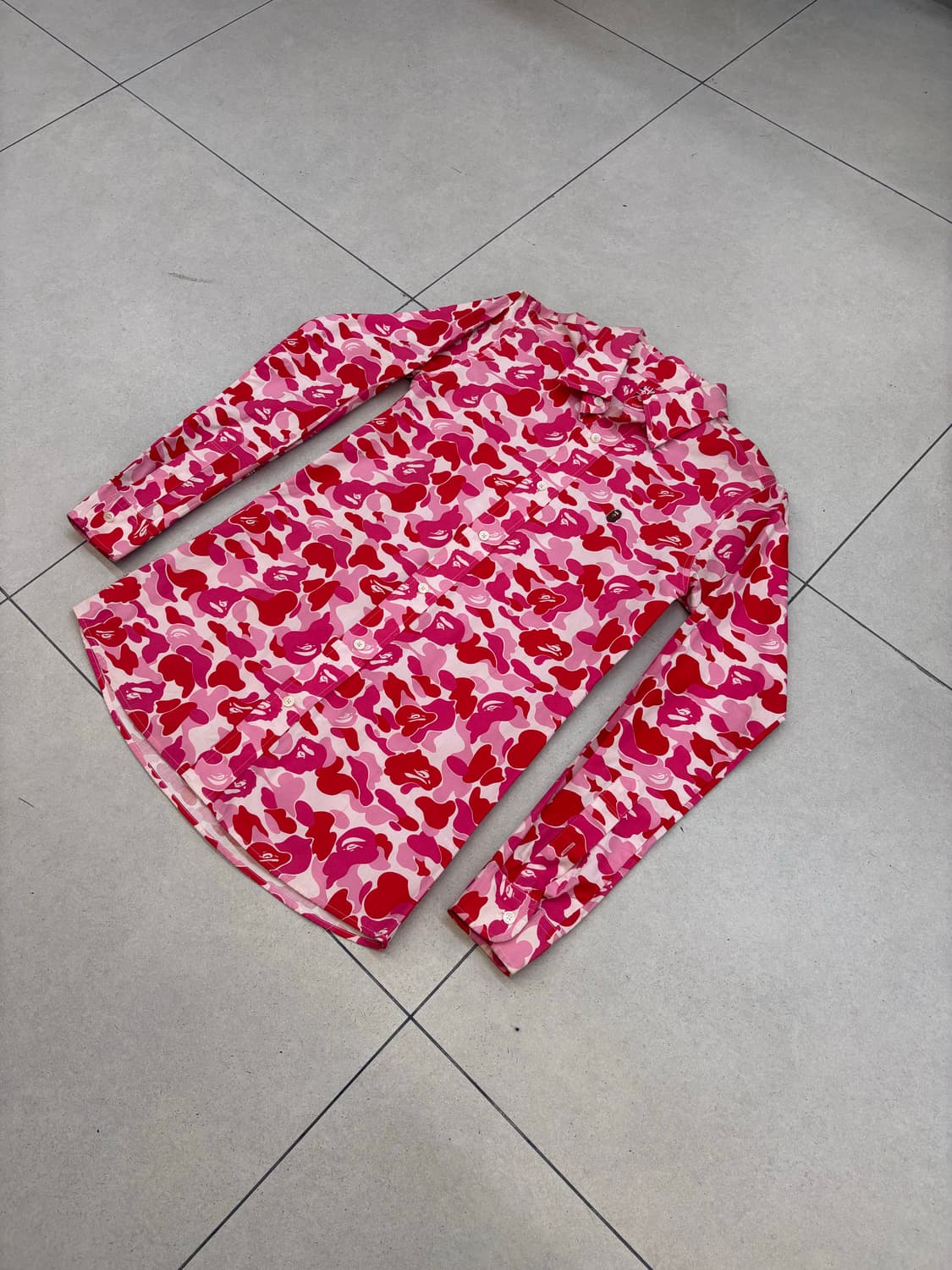 베이프 핑크카모 셔츠 상품이미지3