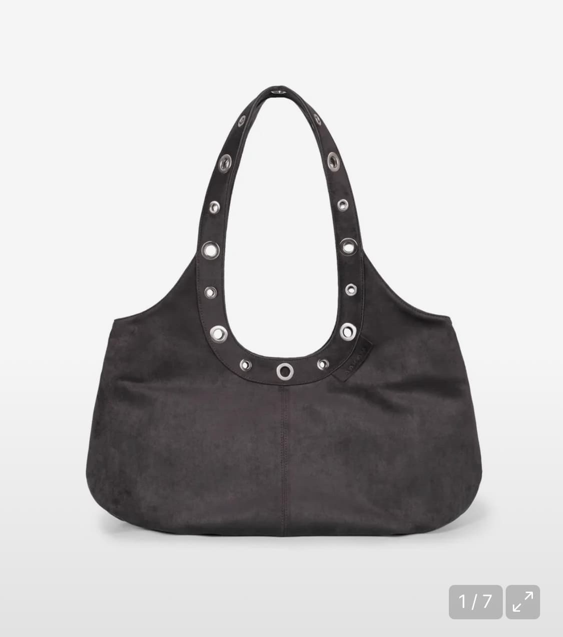 아캄 Suede Eyelet Dumpling Bag (Charcoal) 상품이미지1