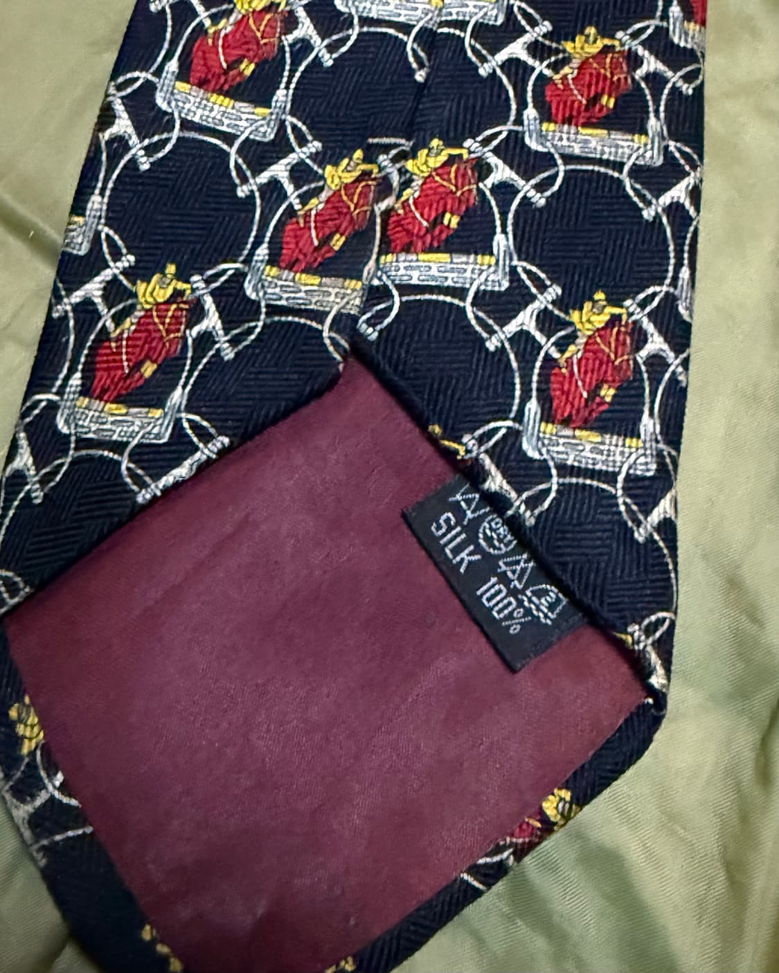 Relae 폴로 패턴 실크 타이 상품이미지5