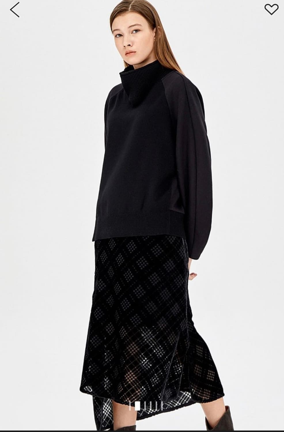 (핑크 브라운색상 판매)시스템 번아웃 니트 레이어드케어 원피스 55사이즈 상품이미지3