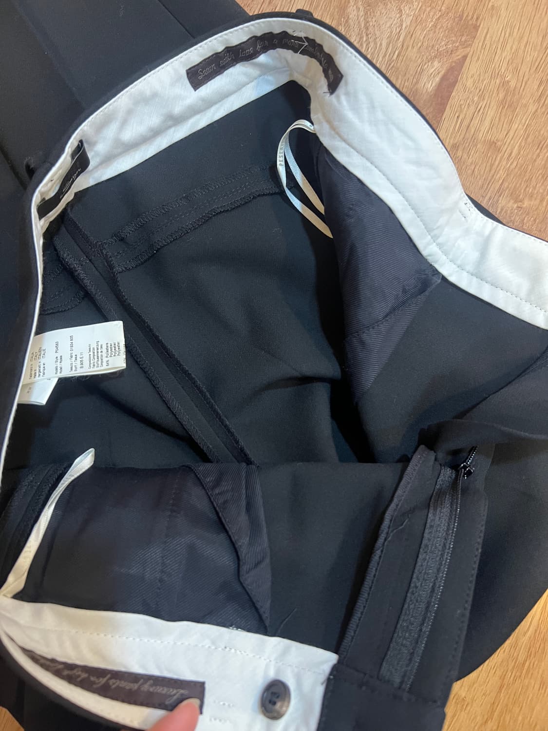 페세리코 여자 블랙 간절기팬츠 9부슬렉스 상품이미지5