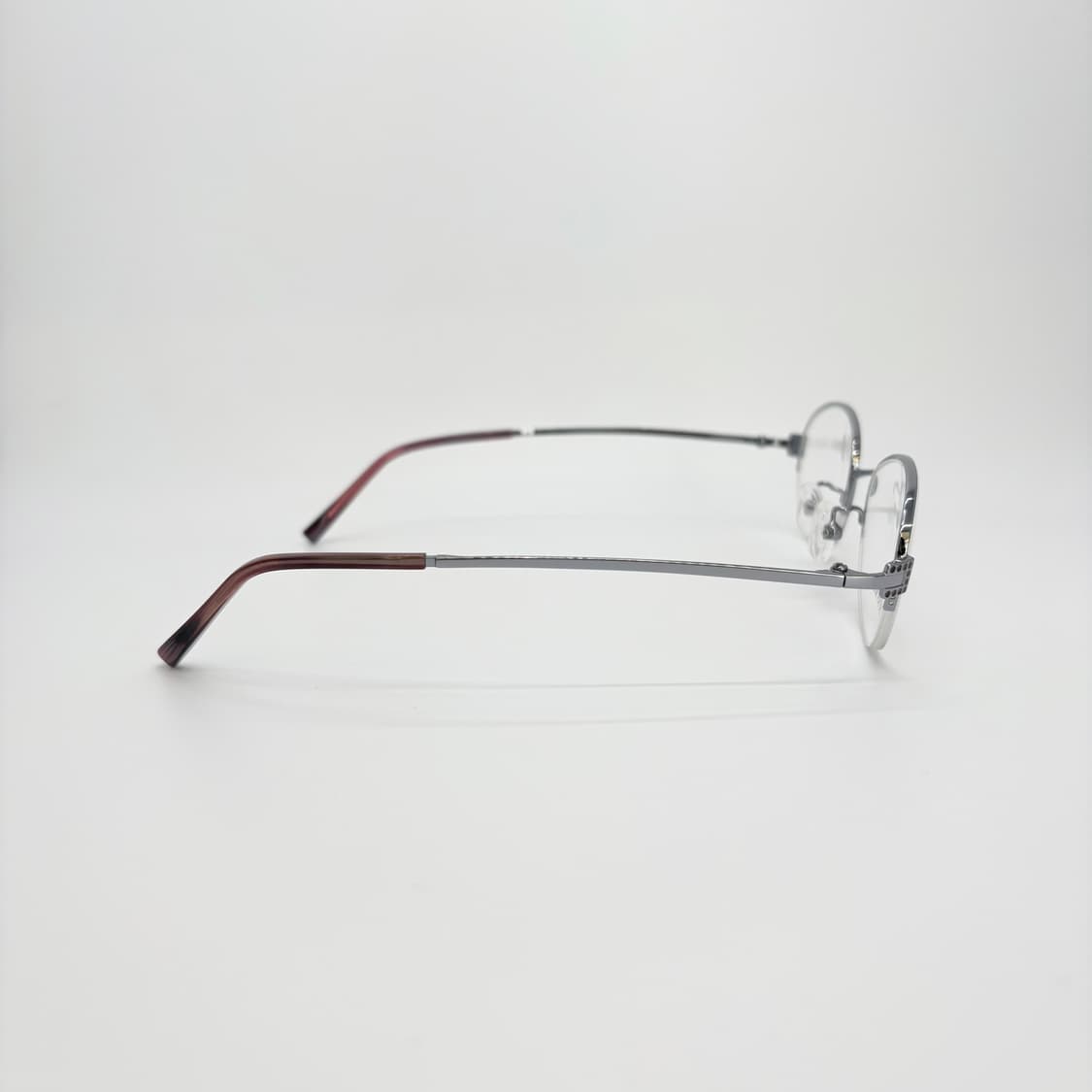 KISHMOTO 실버 오벌 반무테 상품이미지5