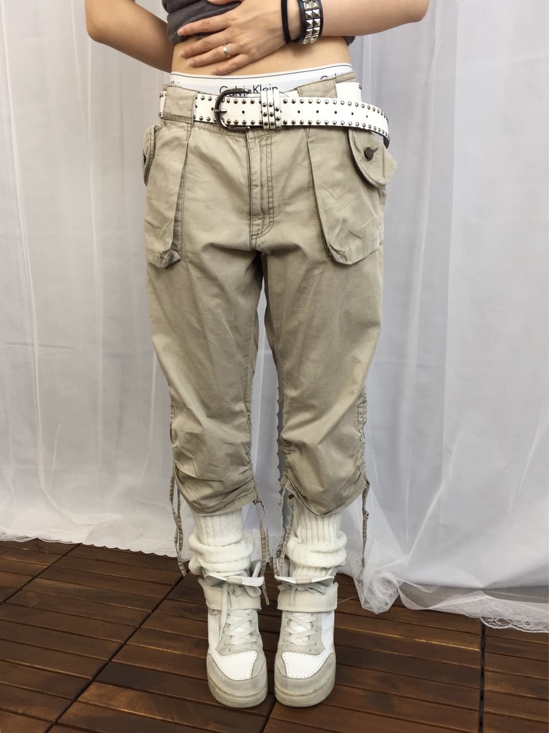 JPN Y2 Beige Cargo Cropped Pants 상품이미지2