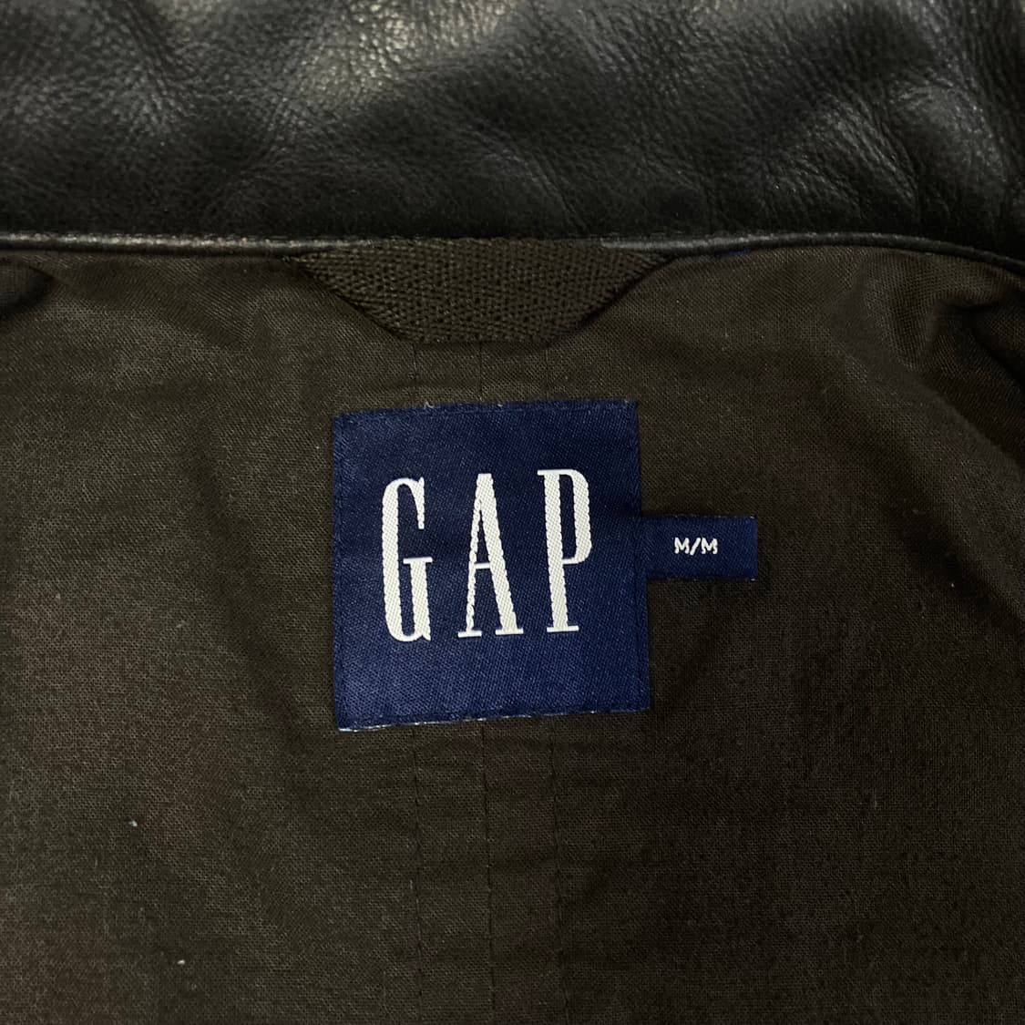 (M) 00s 갭 레더 코치자켓 다크브라운 올드갭 상품이미지7