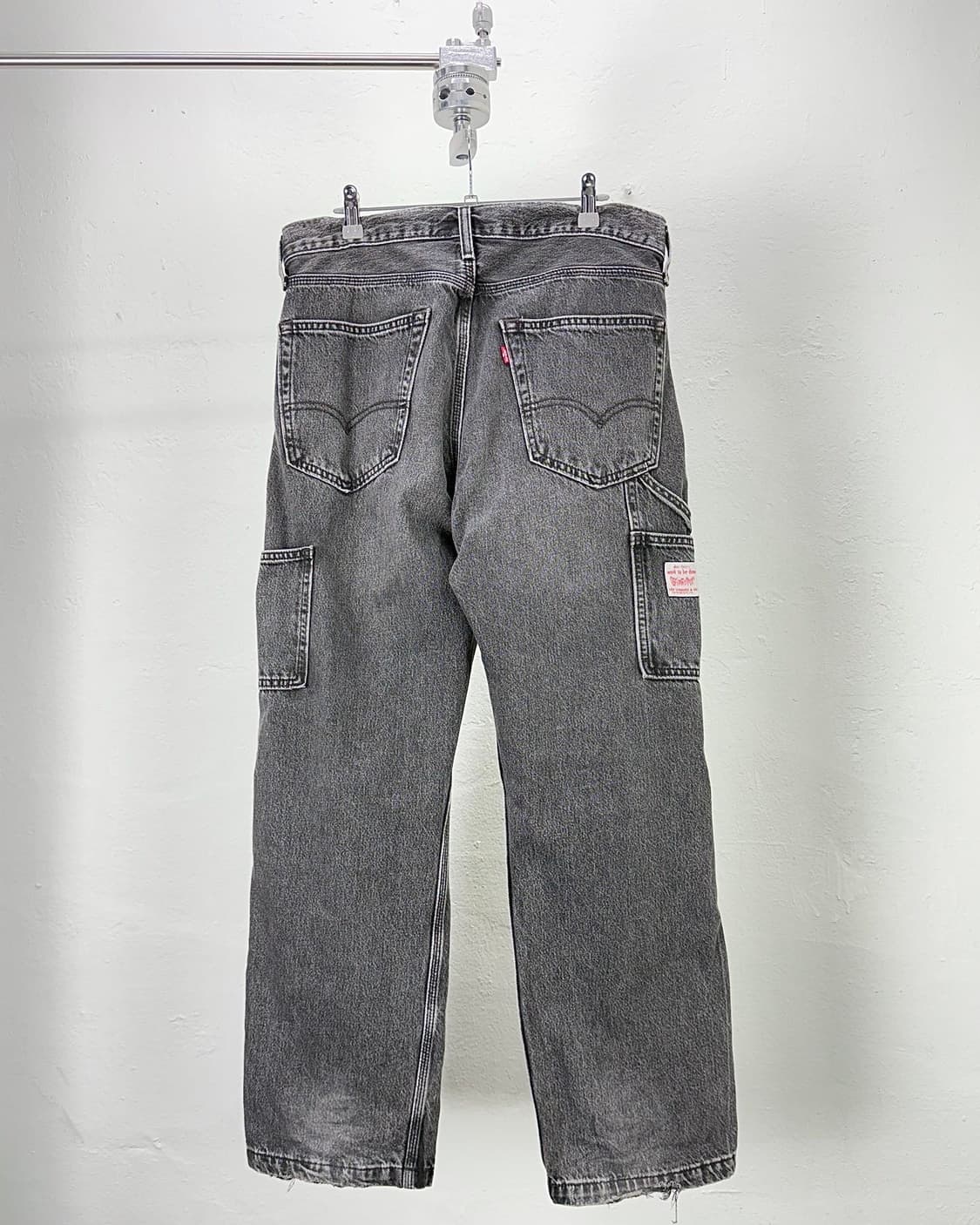 리바이스 워시드 그레이 루즈 카펜터 데님 팬츠 상품이미지6