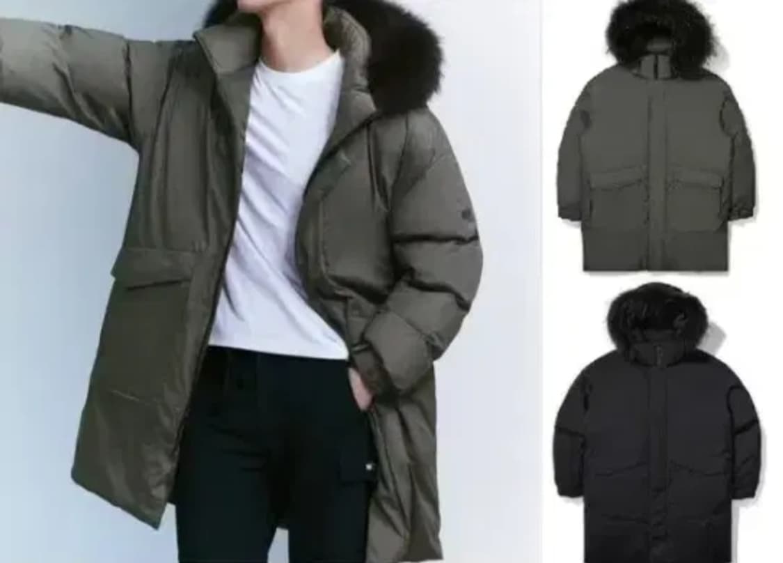 (새제품)K2 씬에어 바이브업 롱패딩 남성 블랙100,105,110 상품이미지7