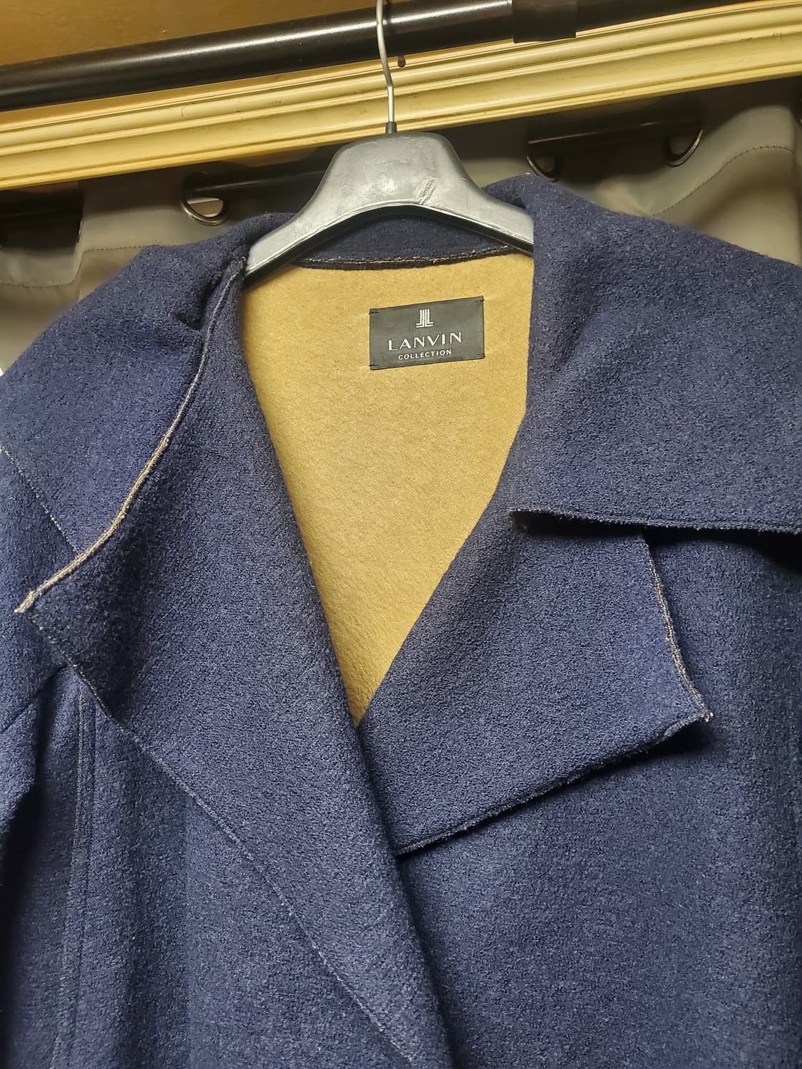 LANVIN 컷아웃스타일  코트 네이비 상품이미지2