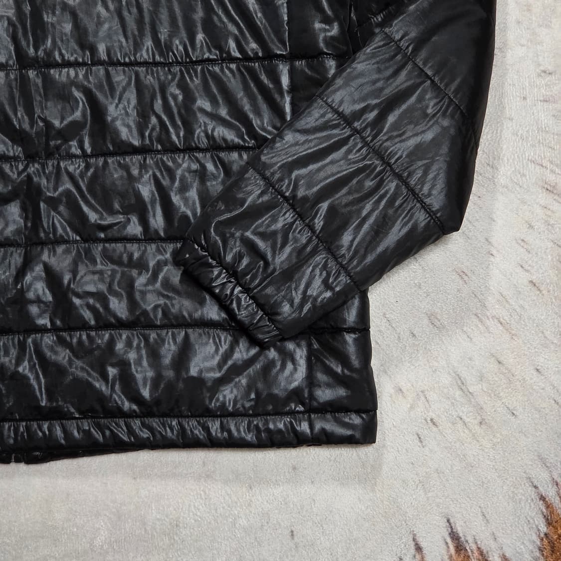 GET USED 퍼플 블래 배색 경량패딩 상품이미지6