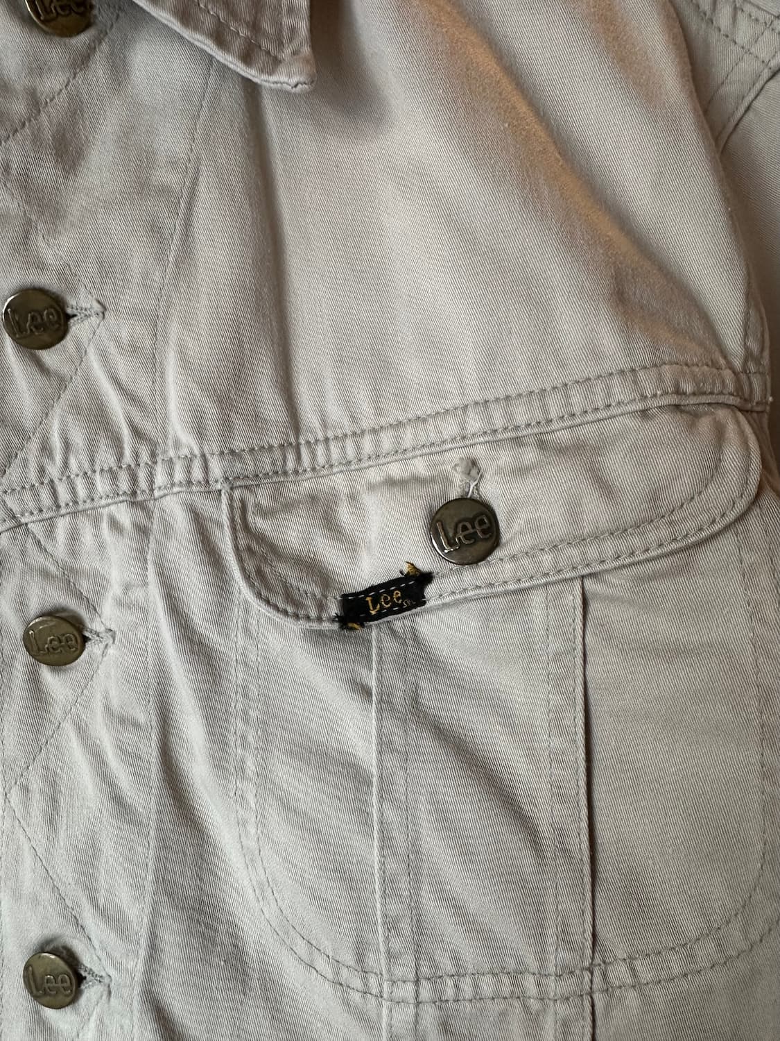 60s USA LEE 100J 빈티지 리 화이트 웨스터너 자 상품이미지3