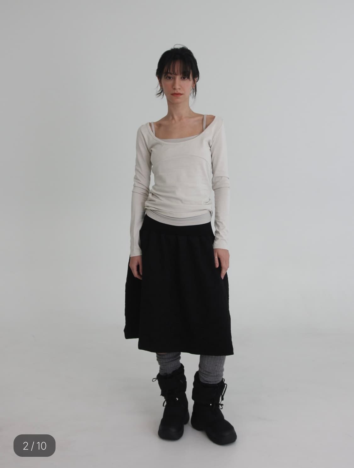 아모르샤이 BANDING MIDI SKIRT JACQUARD 상품이미지4