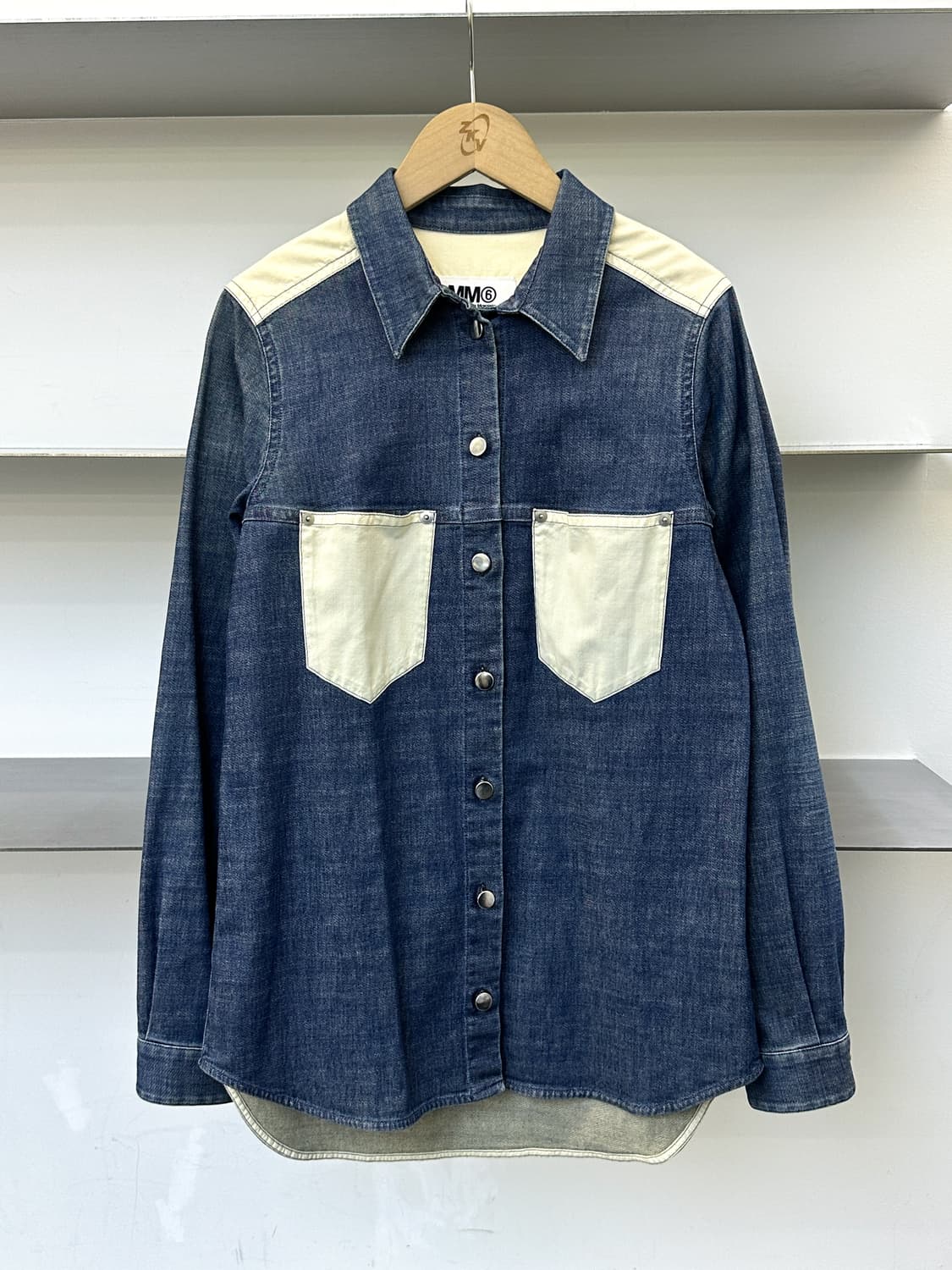 MM6 바이 메종 마르지엘라 15SS 투포켓 데님 셔츠 상품이미지1