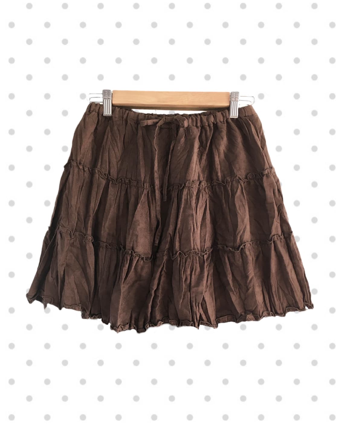 vintage bohemian volume skirt brown 상품이미지5