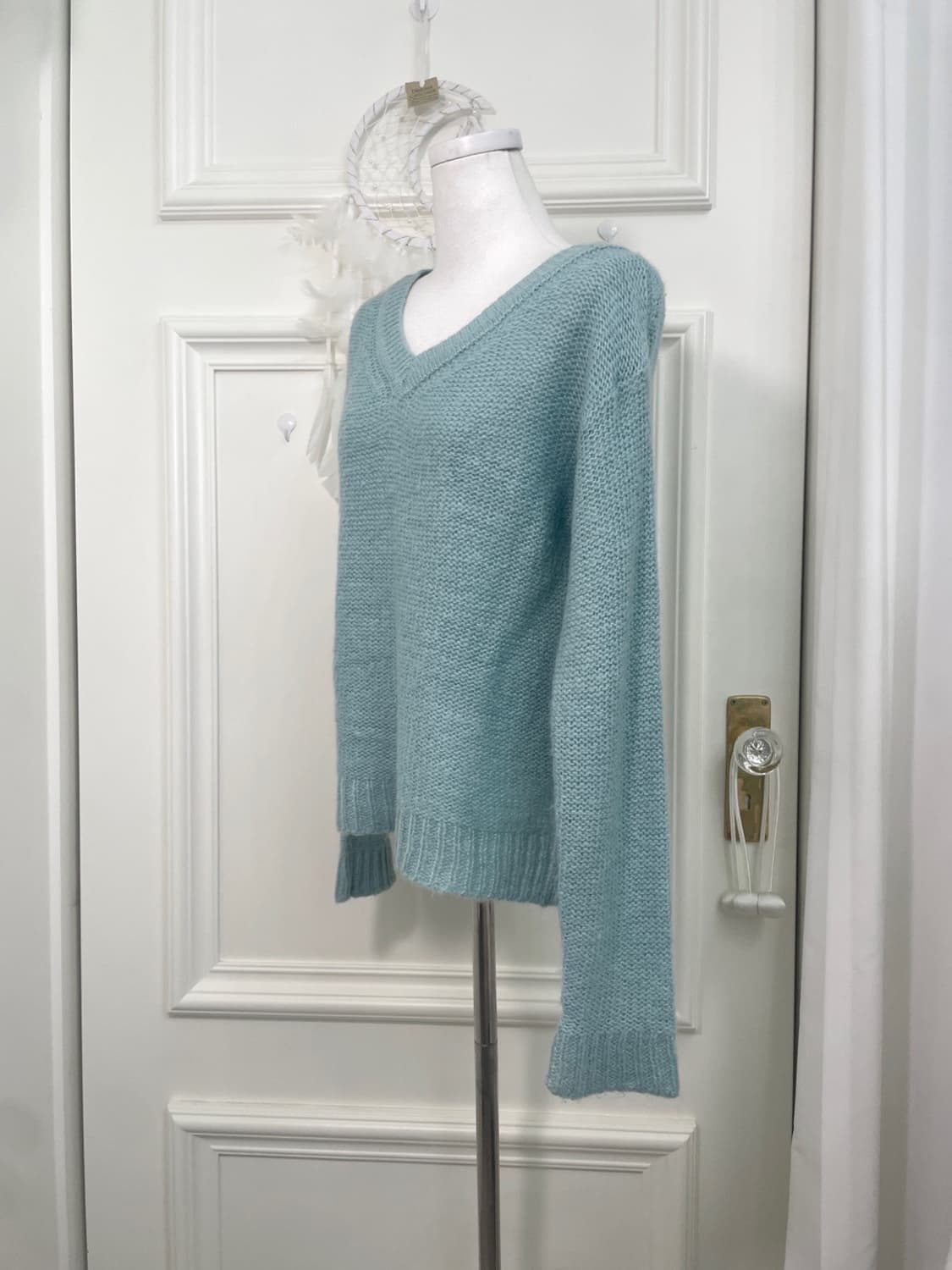 EF-DE indi mint v-neck basic mohair swea 상품이미지2