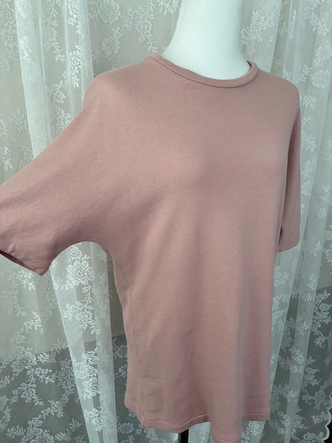 XS) 코스 COS 루즈핏 반팔 티셔츠 인디핑크 상품이미지2