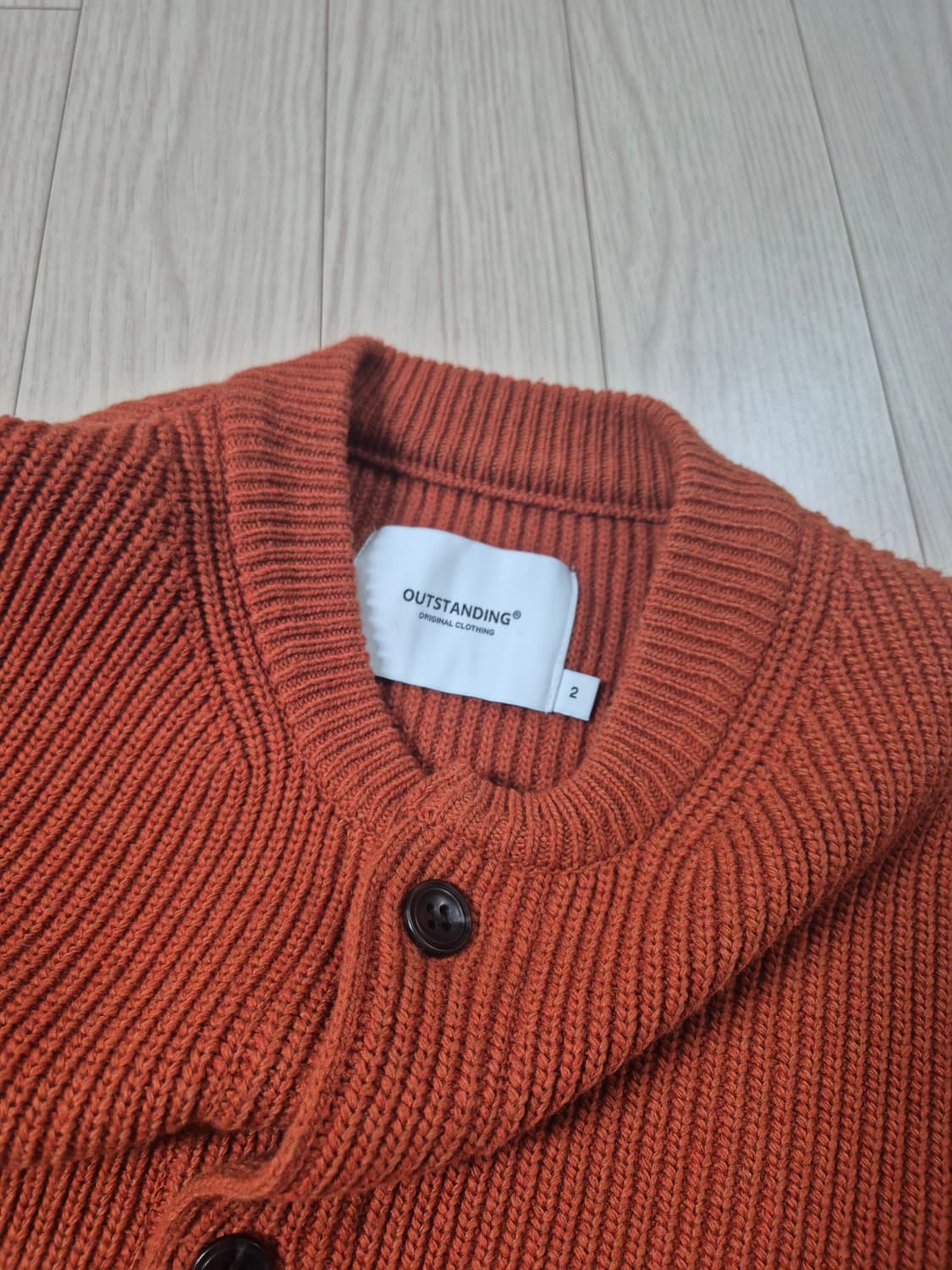 아웃스탠딩 램스울 라운드넥 가디건 상품이미지5