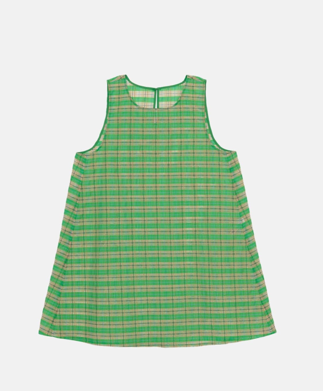 엔조블루스 시어체크 슬리브리스탑 (그린) 상품이미지1