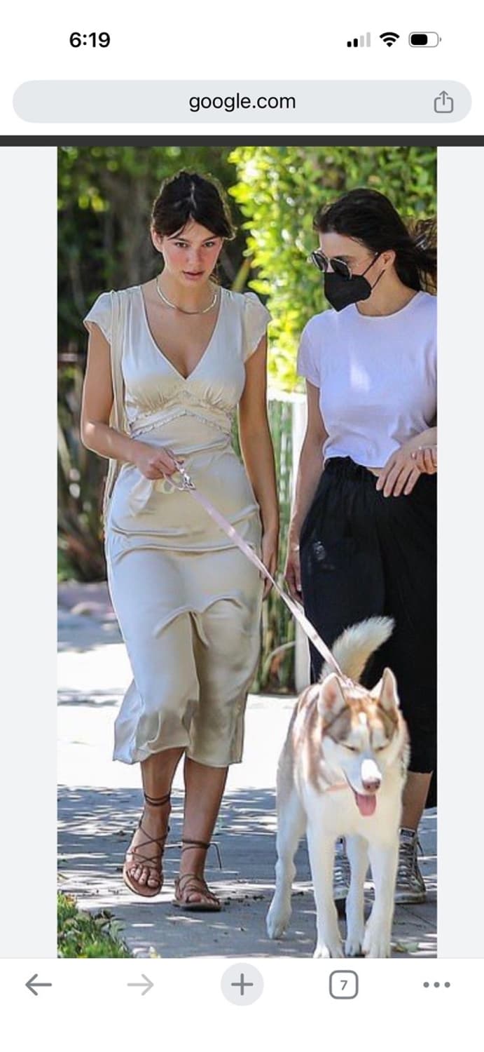 리포메이션 kaye 실크 미디 원피스 상품이미지2