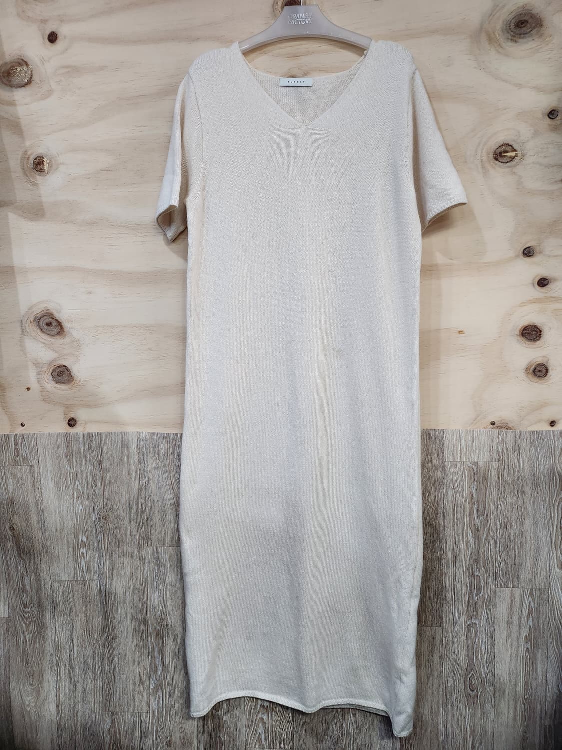 586) 여성 반팔니트 롱원피스 상품이미지1