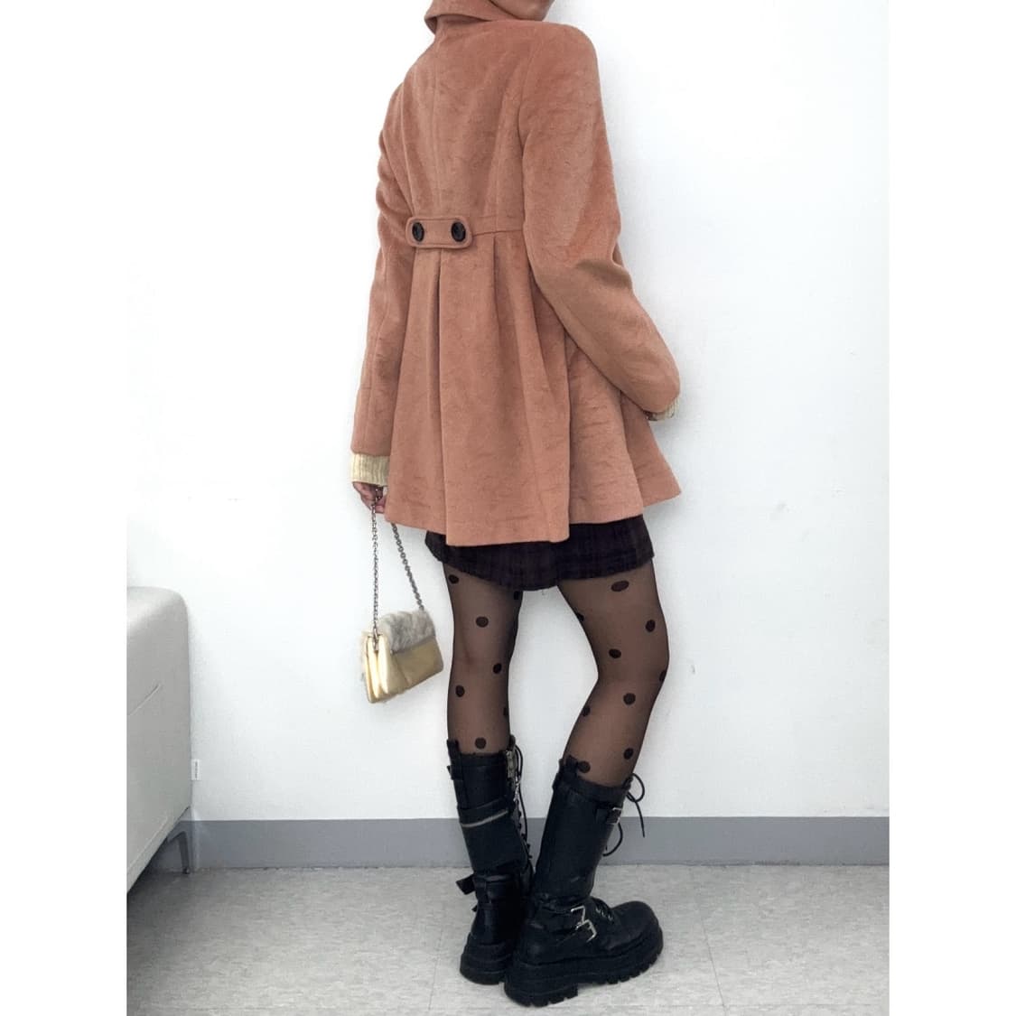 빈티지 라떼갸루 코트 원피스 상품이미지3