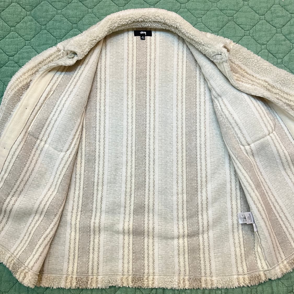 스투시 스트라이프 쉐르파 셔츠 / M 상품이미지5