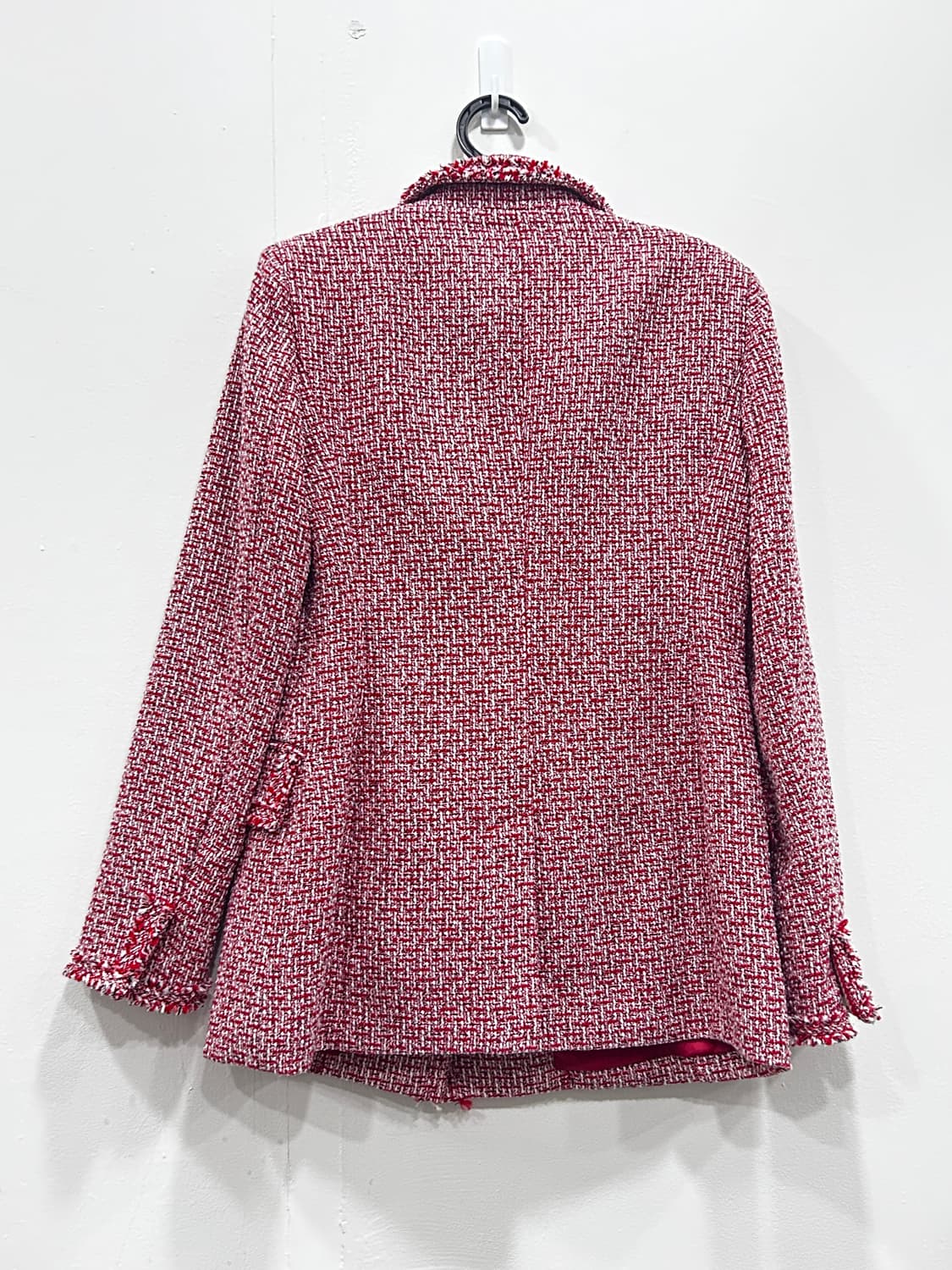 지고트 레드 트위드 자켓 55-66사이즈 상품이미지4