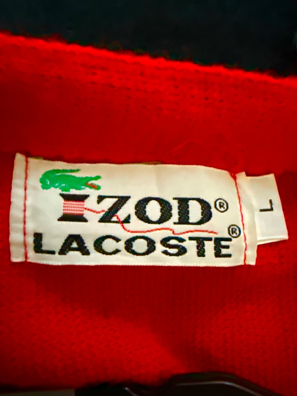 라코스테 가디건 레드 L사이즈 상품이미지4