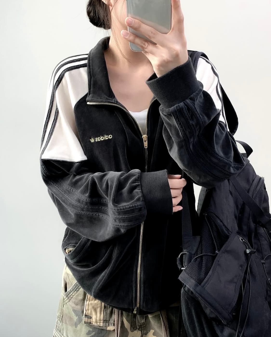 아디다스 오레오 벨루아 벨벳 집업 상품이미지1