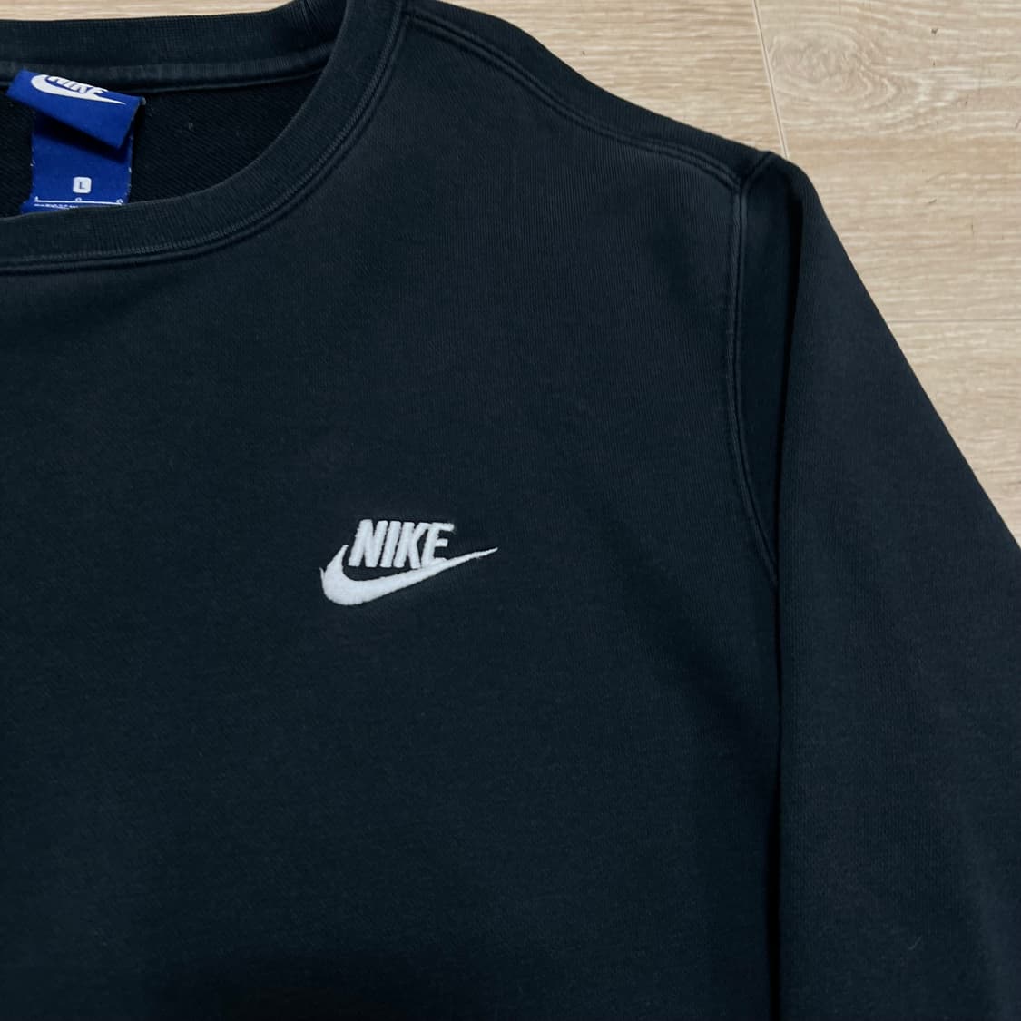 나이키 스우시 로고 맨투맨 크루넥 티셔츠 [다크 네이비] L/100 상품이미지4