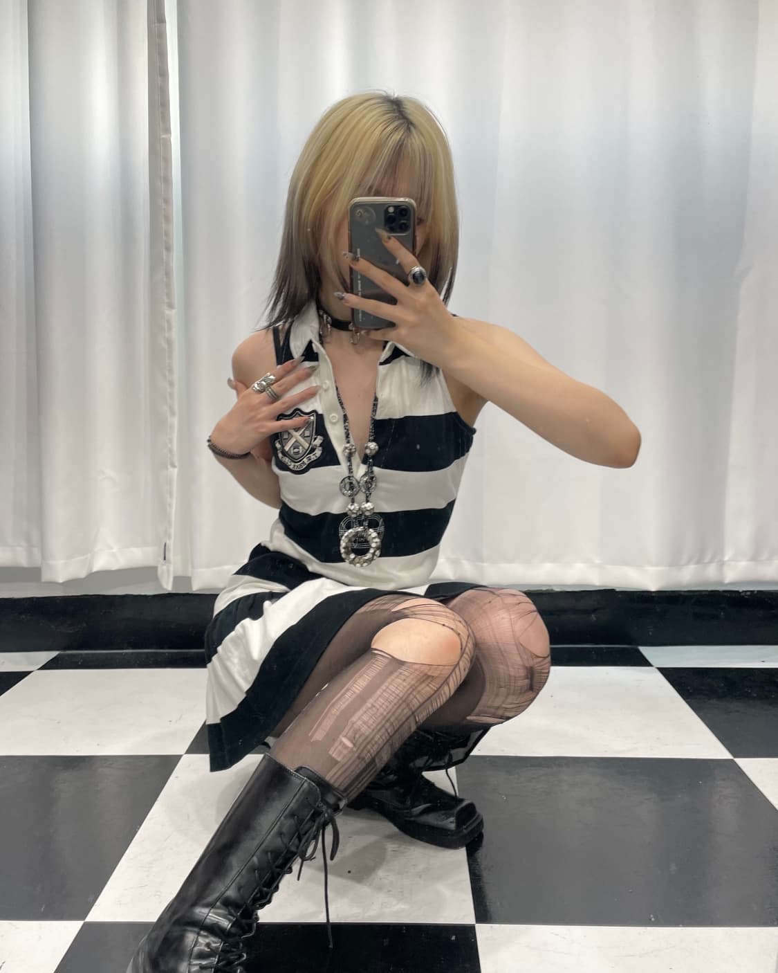 🎸스트라이프 슬리브리스 원피스🎸 상품이미지2