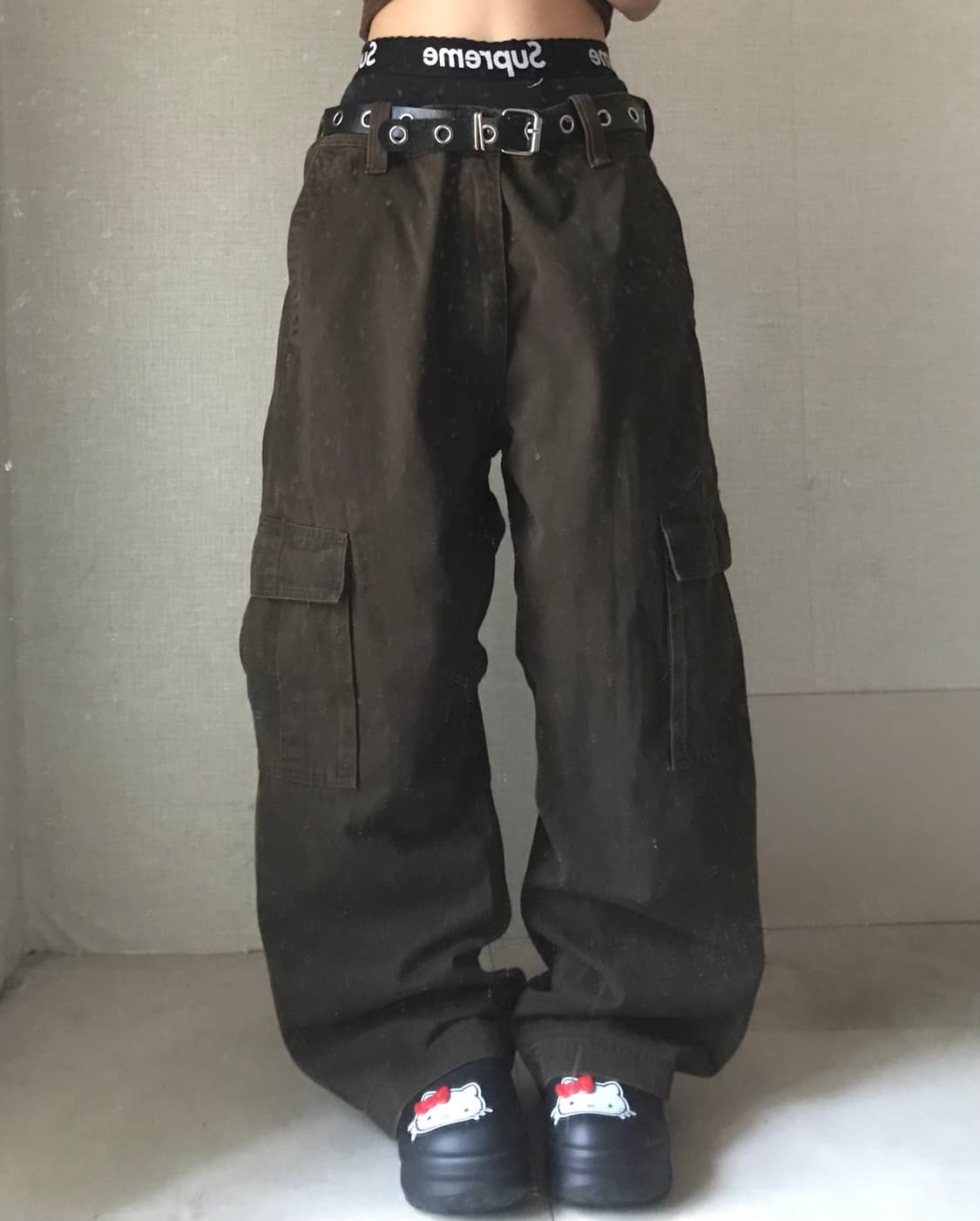 리바이스 브라운 와이드 카고팬츠 상품이미지1