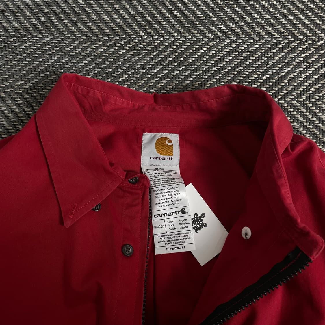 칼하트 크롭 리메이크 투웨이 셔츠 자켓 o 2879 상품이미지4