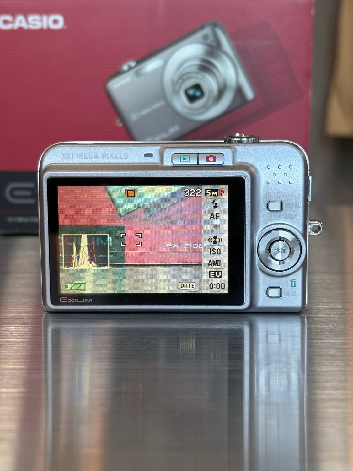 풀박/민트급/날짜표시)카시오 엑슬림 ex-z1080 빈티지디카 상품이미지3