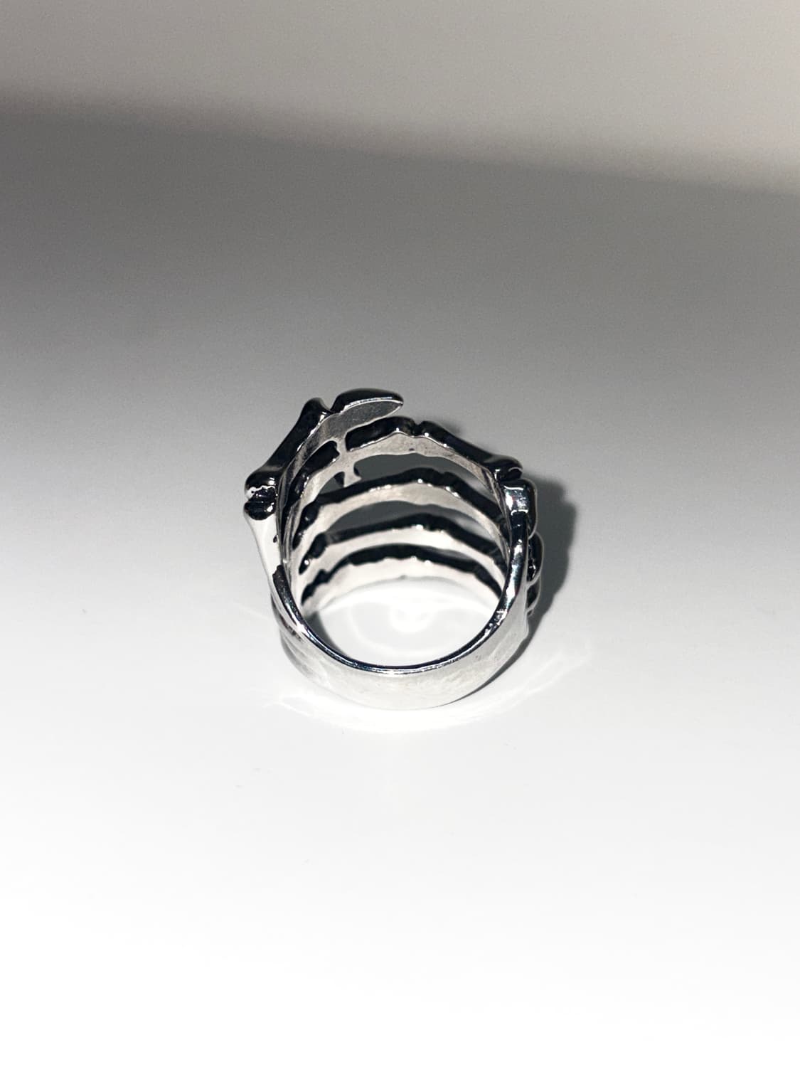 빈티지 무드 스켈레톤 크로스 링 반지 상품이미지4