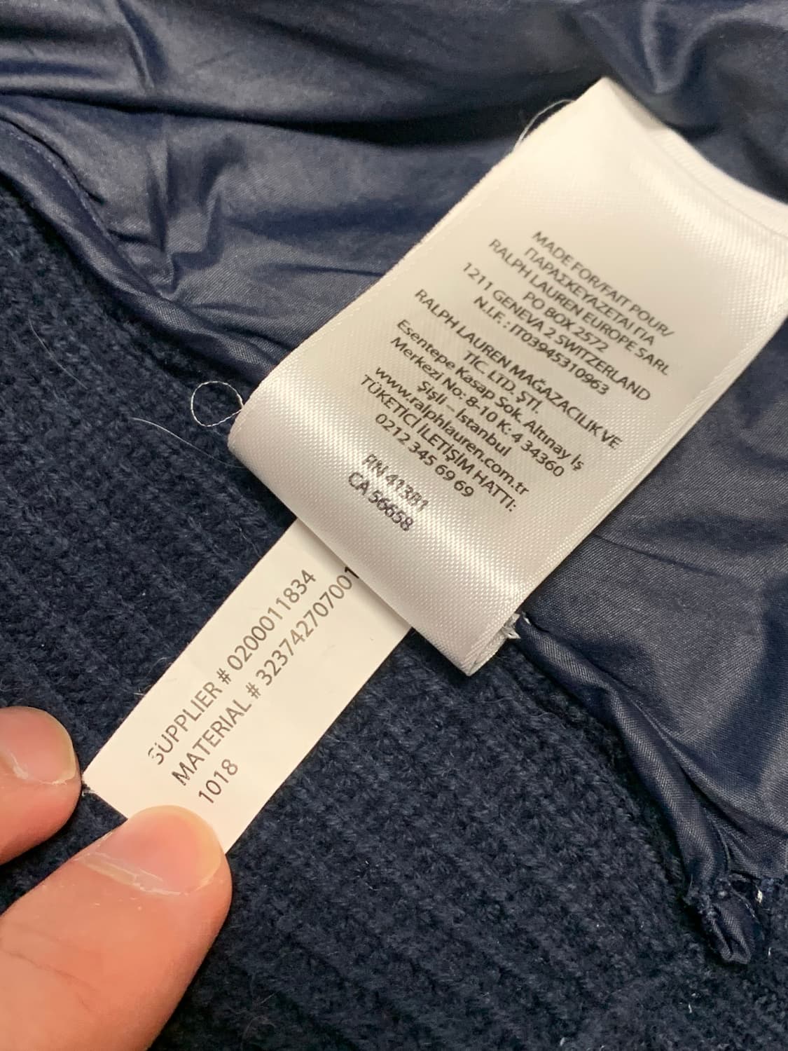 폴로 빅포니 니트패딩 네이비 그레이 상품이미지9